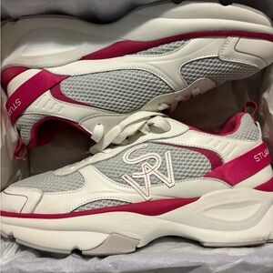 Stuart Weitzman Pink and White Women's Sneakers
